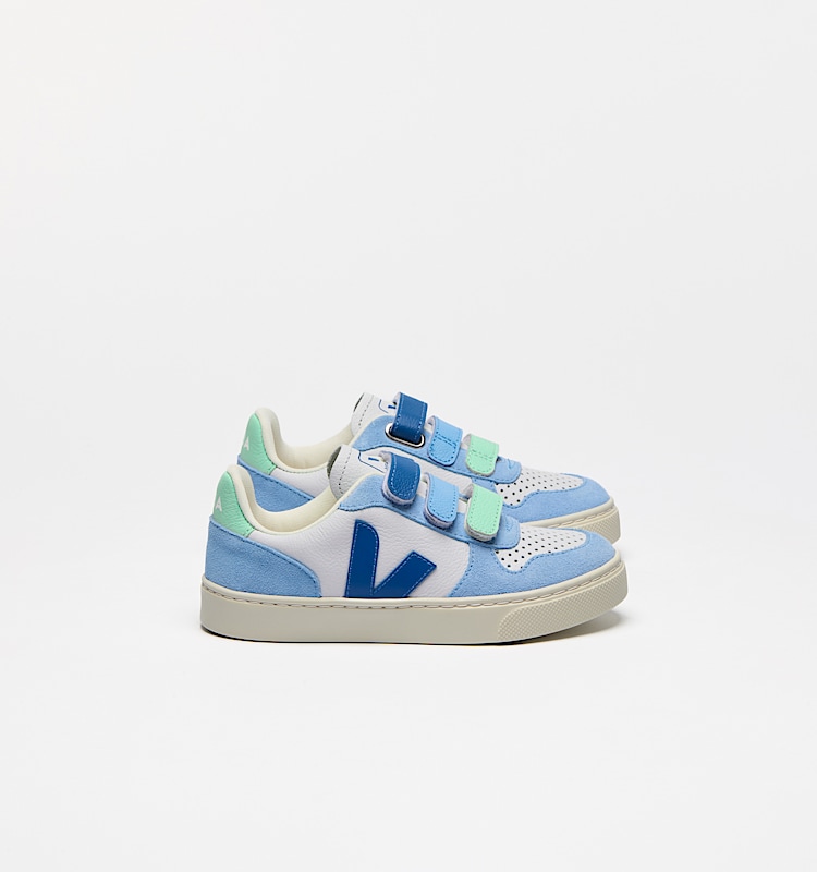 veja baskets small-v-10 cuir multicolore CV0520613 Lateral view