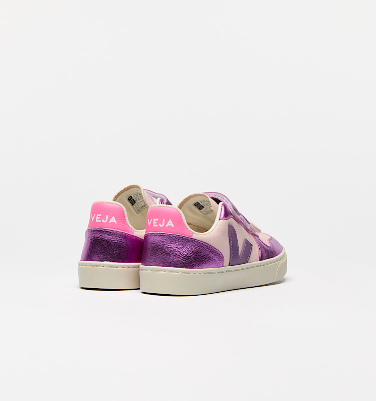 veja sneakers small-v-10 leather purple CV0520648 Back view