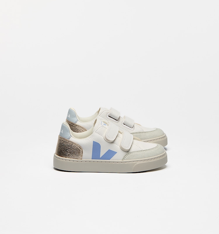 veja baskets small-v-12 cuir multicolore XV0520610 Lateral view