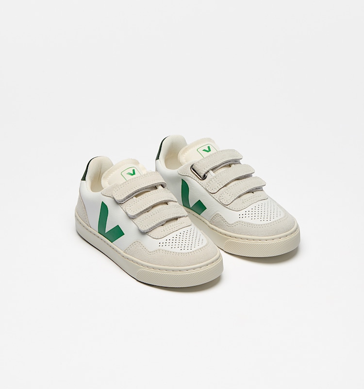 veja baskets small-v-90 cuir-biologique blanc SX2020633 Top view