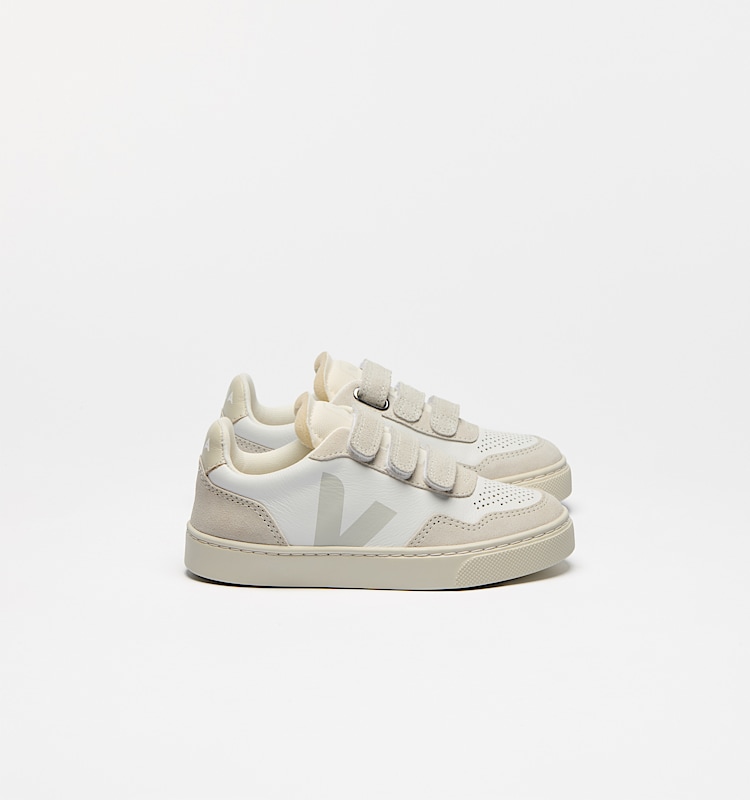 veja sapatilhas small-v-90 couro-orgânico branco SX2020637 Lateral view