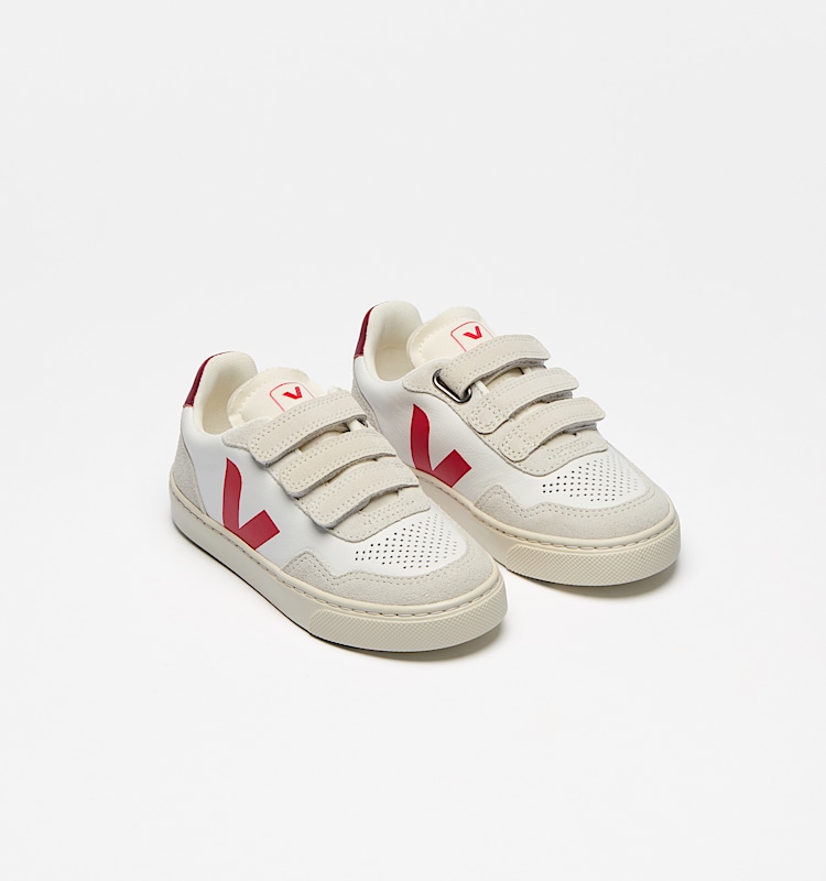 veja sapatilhas small-v-90 couro-orgânico branco SX2020635 Top view