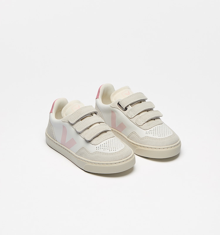 veja sapatilhas small-v-90 couro-orgânico branco SX2020636 Top view
