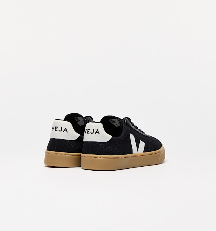 veja baskets small-volley coton-biologique noir SY0120632 Back view