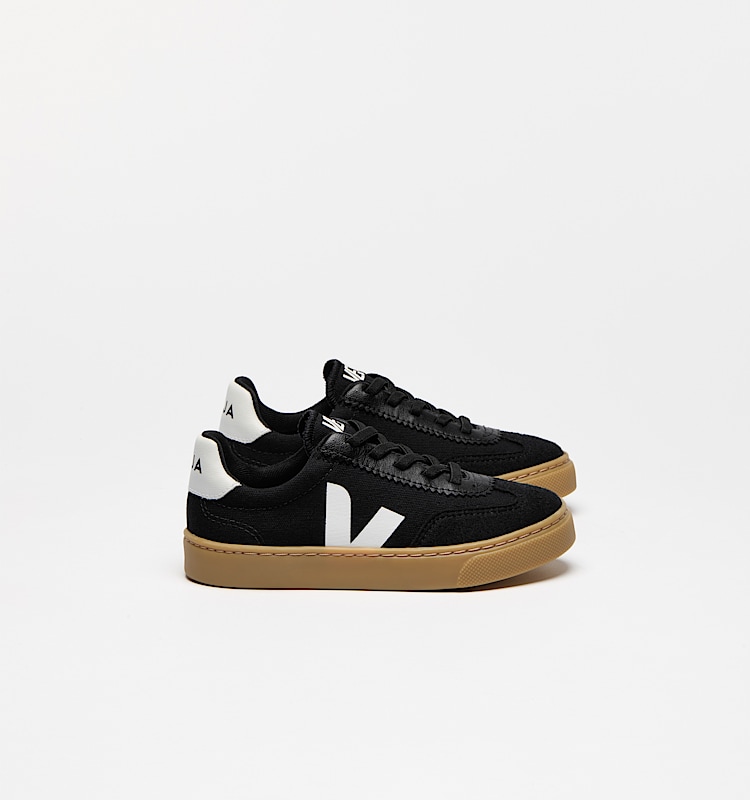 veja baskets small-volley coton-biologique noir SY0120632 Lateral view