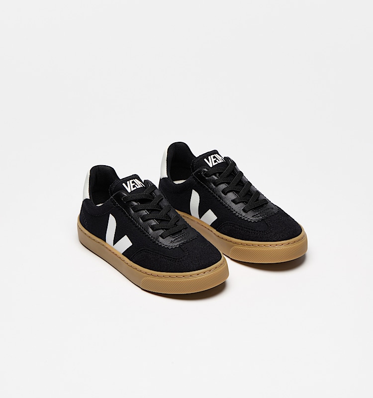 veja zapatillas small-volley algodón-orgánico negro SY0120632 Top view