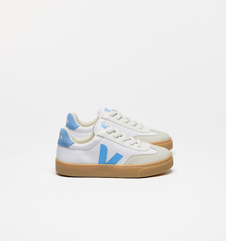veja sapatilhas small-volley algodão-orgánico branco SY0120630 Lateral view