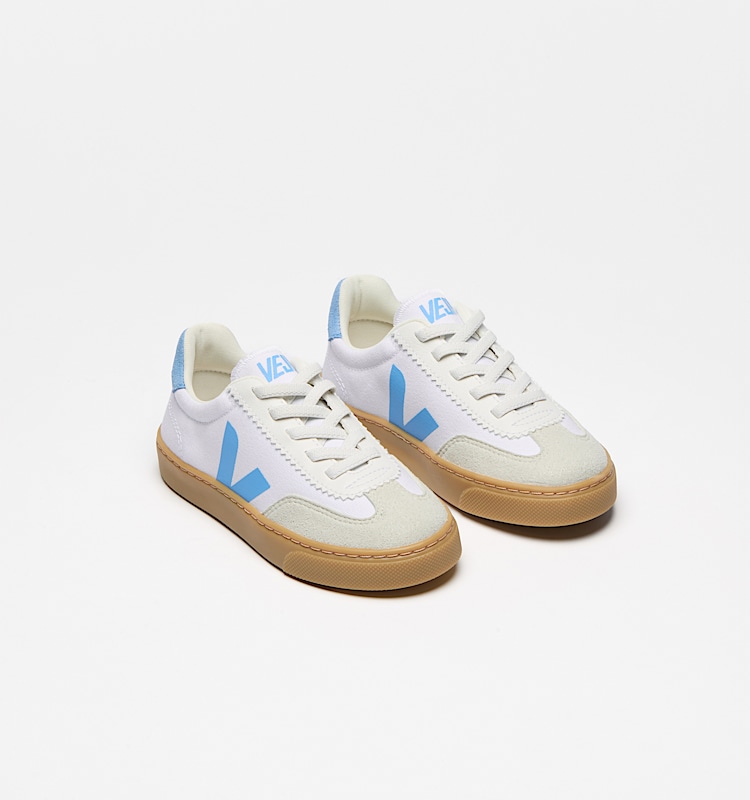 veja sapatilhas small-volley algodão-orgánico branco SY0120630 Top view