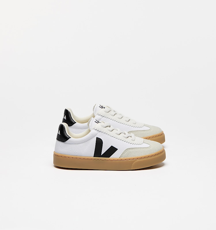 veja sapatilhas small-volley algodão-orgánico branco SY0120631 Lateral view
