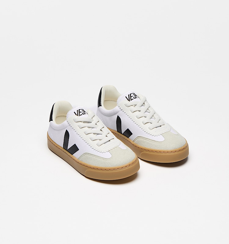 veja sapatilhas small-volley algodão-orgánico branco SY0120631 Top view