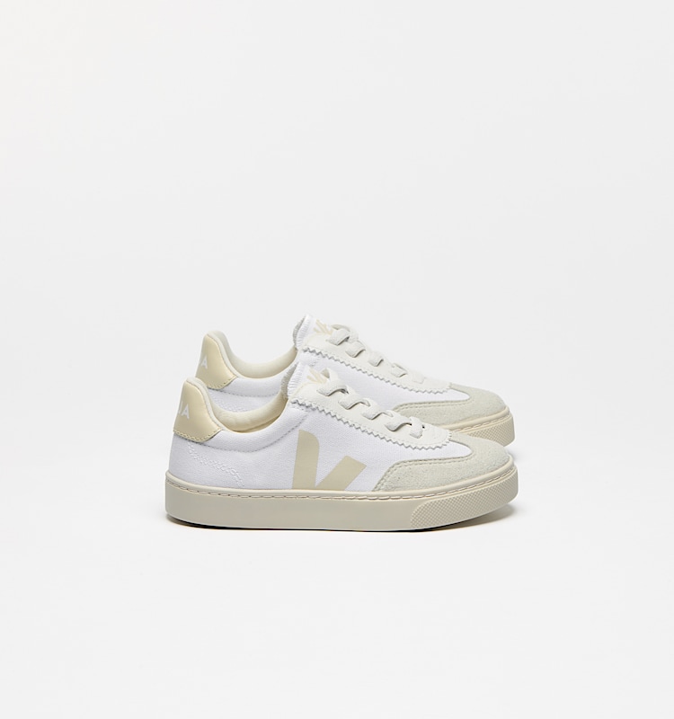 veja sapatilhas small-volley algodão-orgánico branco SY0120626 Lateral view