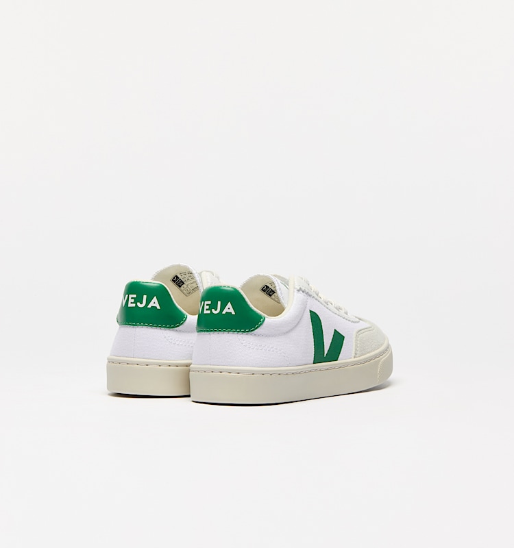 veja sapatilhas small-volley algodão-orgánico branco SY0120627 Back view