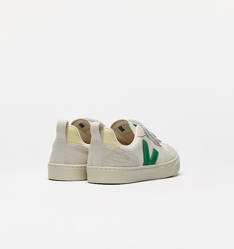 veja sapatilhas small-v-10-veja-x-bonpoint couro verde BO0520722 Back view