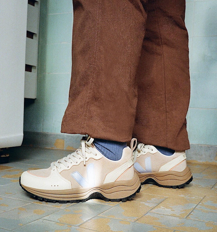 veja baskets venturi-vc suède beige VC0303543