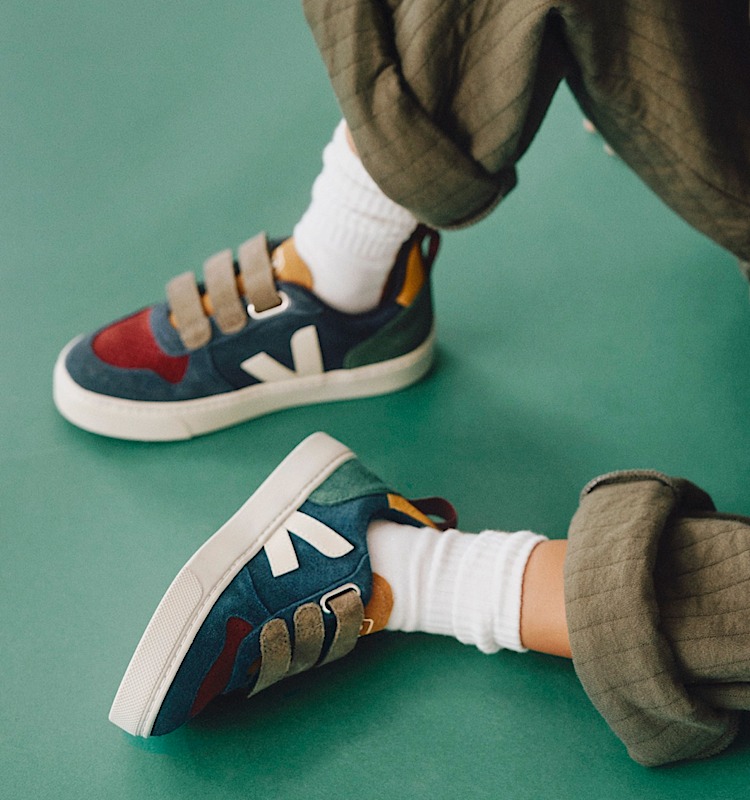 veja baskets small-v-10 suède multicolore CV0303027