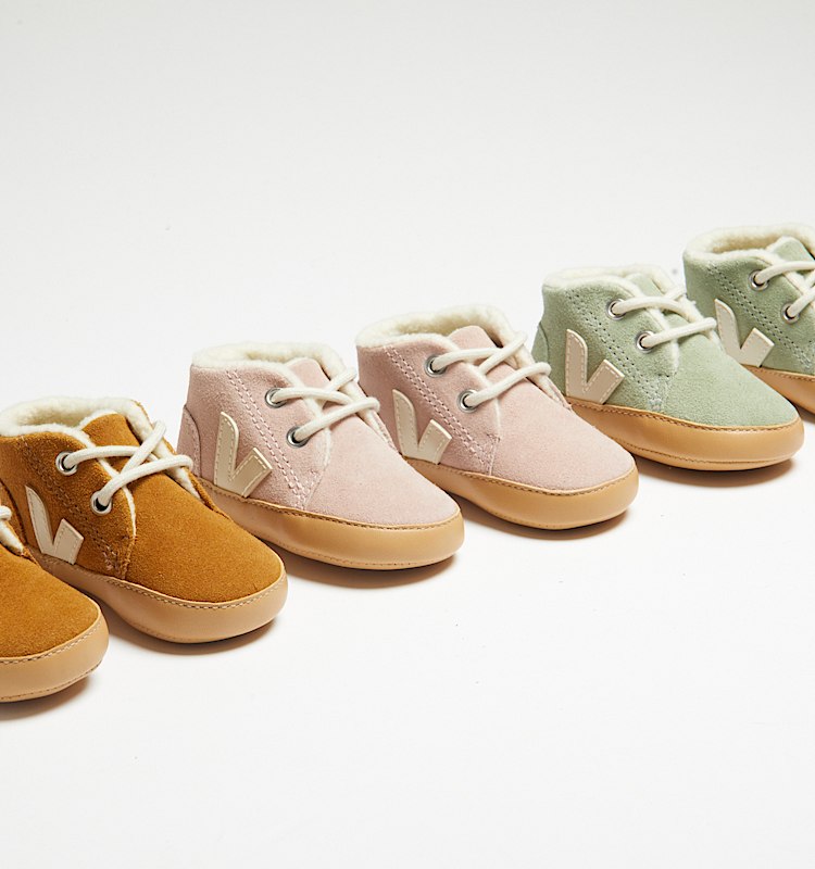 veja baby-winter camurça verde BF0303440