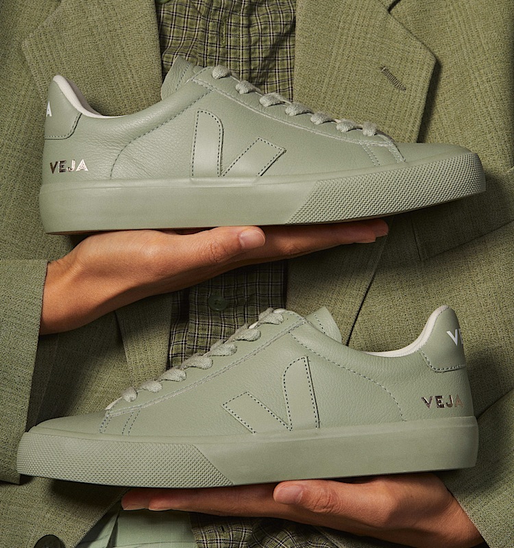 veja sneakers campo 皮革 绿色 CP0503322