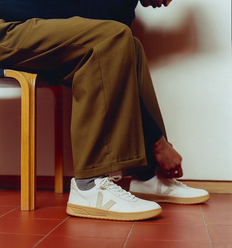 veja sneakers v-10 lær hvit VX0203665