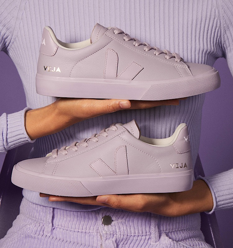 veja sneakers campo cuero morado CP0503323