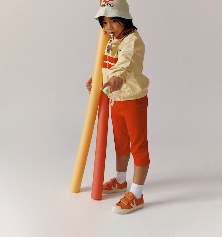 veja zapatillas small-ollie algodón-orgánico naranja OV0103618