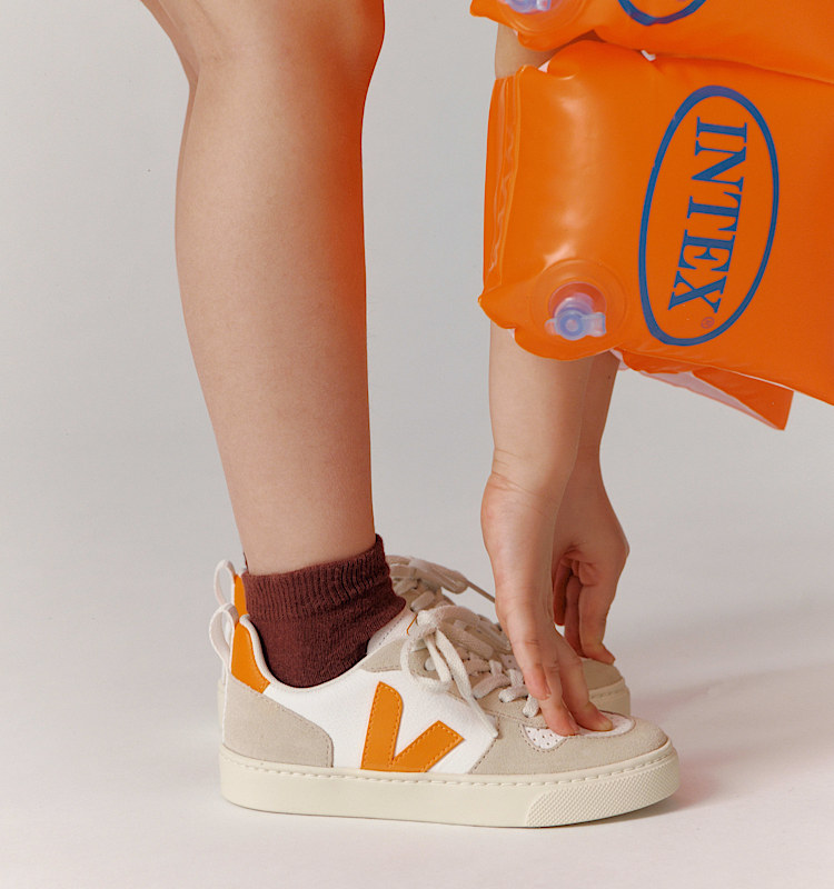 veja small-v-10-laces 皮革 白色 CX0503615