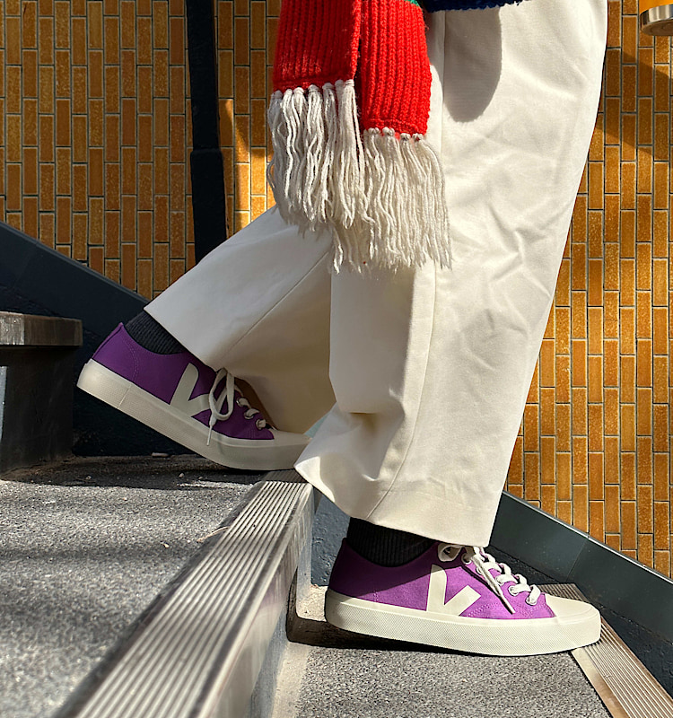 veja sneakers wata-ii-low organic-cotton purple PL0103348