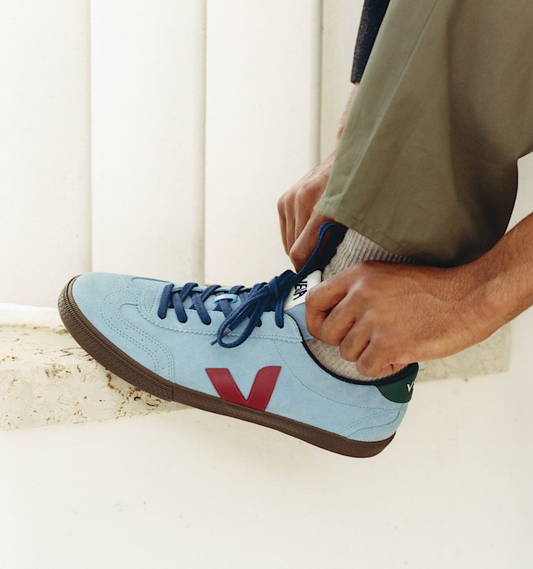 veja baskets volley suède bleu VO0303722