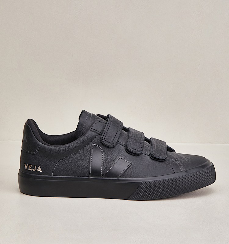 veja baskets recife-logo cuir noir RC0502955