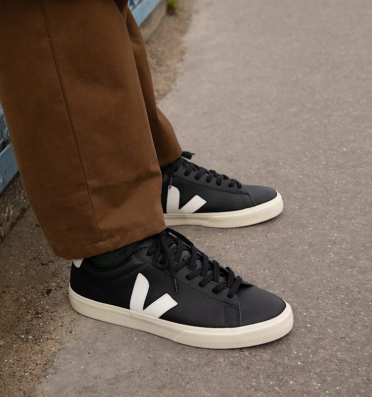 veja sneakers campo läder svart CP0501215