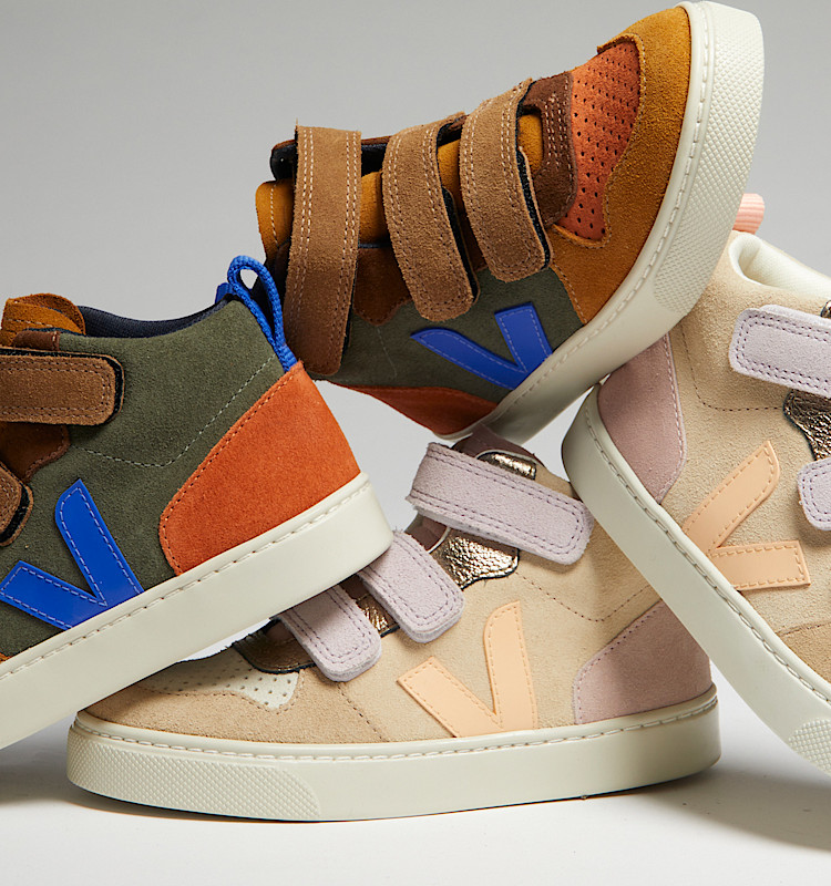 veja sneakers small-v-10-mid pelle-scamosciata multicolore DV0303036