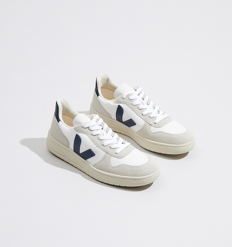 veja baskets v-10 coton-biologique blanc VX0101380