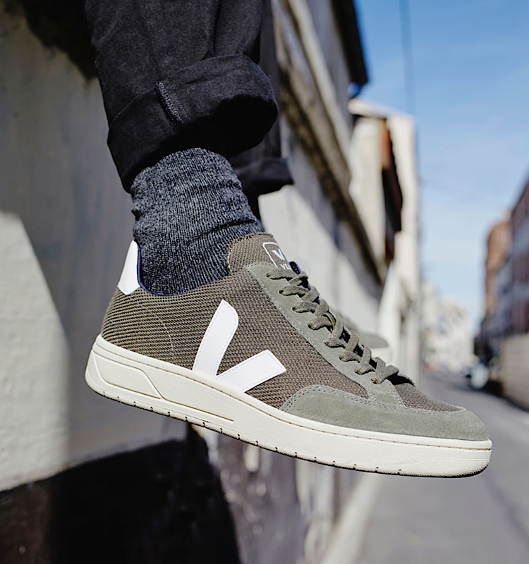 veja sneakers v-12 回收再利用 绿色 XD0102820