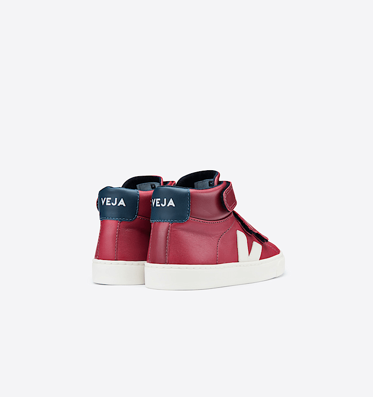 veja sneakers small-esplar-mid couro vermelho MV0201482 Back view