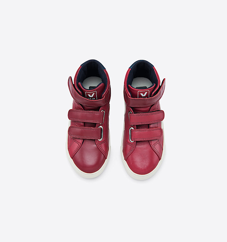 veja sneakers small-esplar-mid couro vermelho MV0201482 Top view