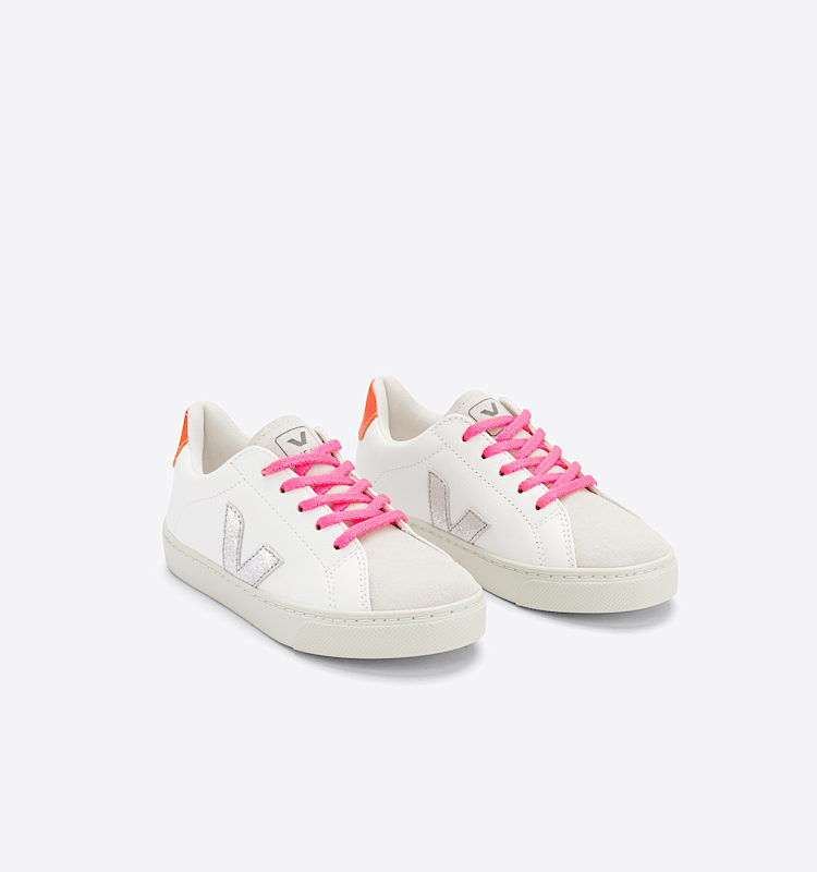 veja sneakers small-esplar-laces couro branco RS0512669 Top view