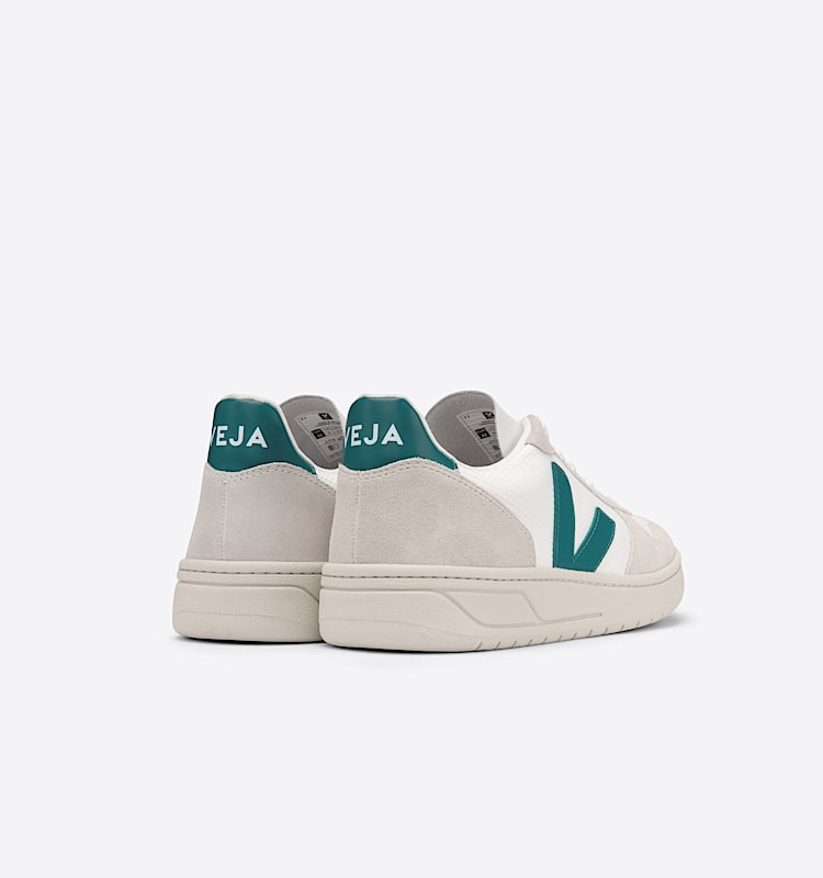 veja baskets v-10 coton-biologique blanc VX0102796 Back view