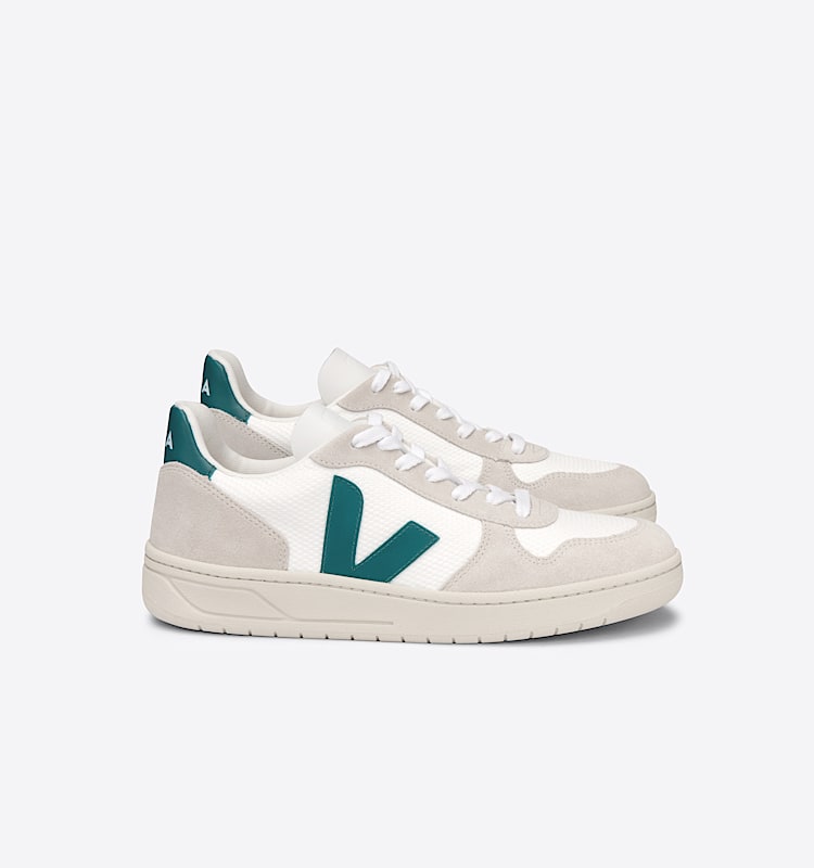 veja baskets v-10 coton-biologique blanc VX0102796 Lateral view