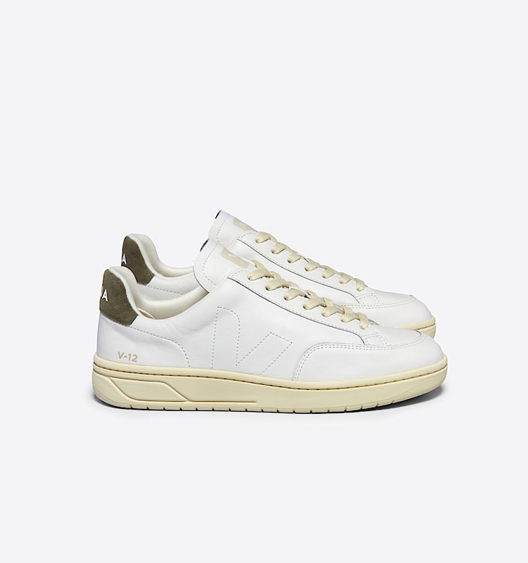 veja baskets v-12-stitch cuir blanc XS2003679 Lateral view