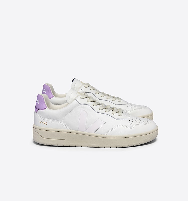 veja sneakers v-90 有机皮革 白色 VD2003708 Lateral view