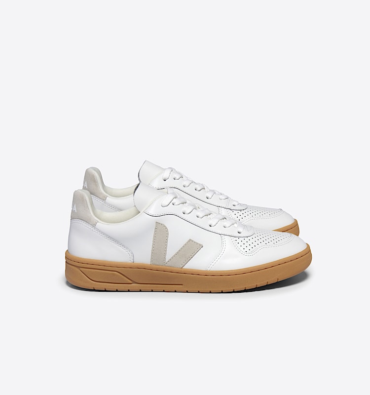 veja sneakers v-10 皮革 白色 VX0203665 Lateral view