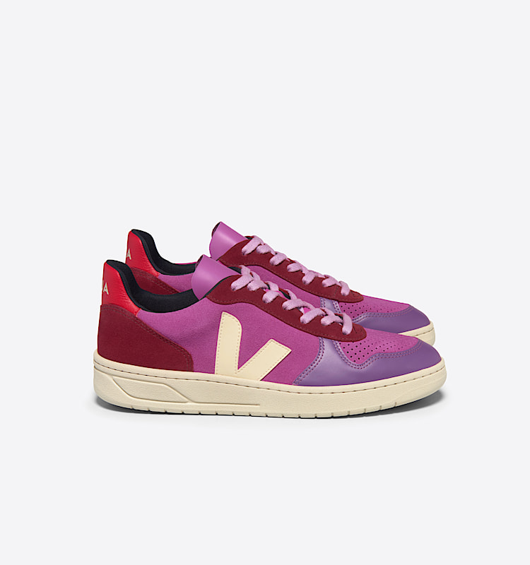 veja sneakers v-10 suede multicolor VX0303668 Lateral view