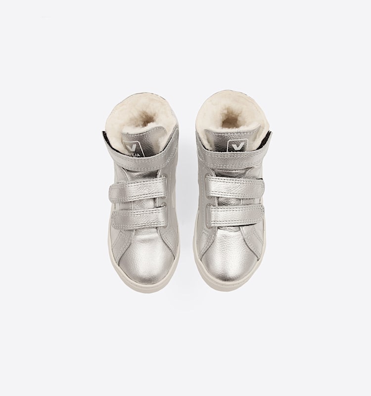 veja sneakers small-esplar-mid-fur 毛皮 银色 MF0801218 Top view