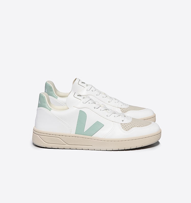 veja sneakers v-10 cuero blanco VX0703062 Lateral view