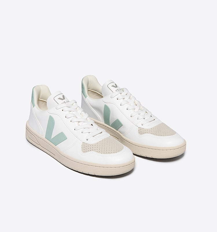 veja sneakers v-10 cuero blanco VX0703062 Top view