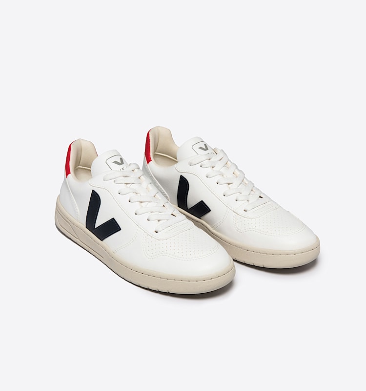 veja sneakers v-10 lær hvit VX0703096 Top view