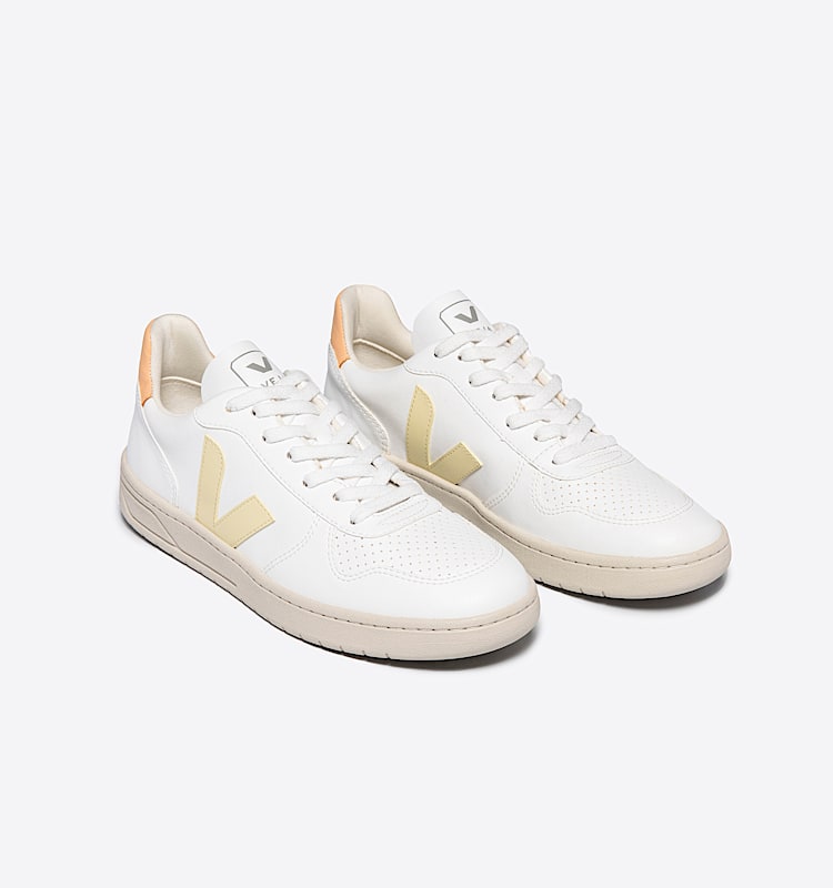 veja sneakers v-10 lær hvit VX0703103 Top view