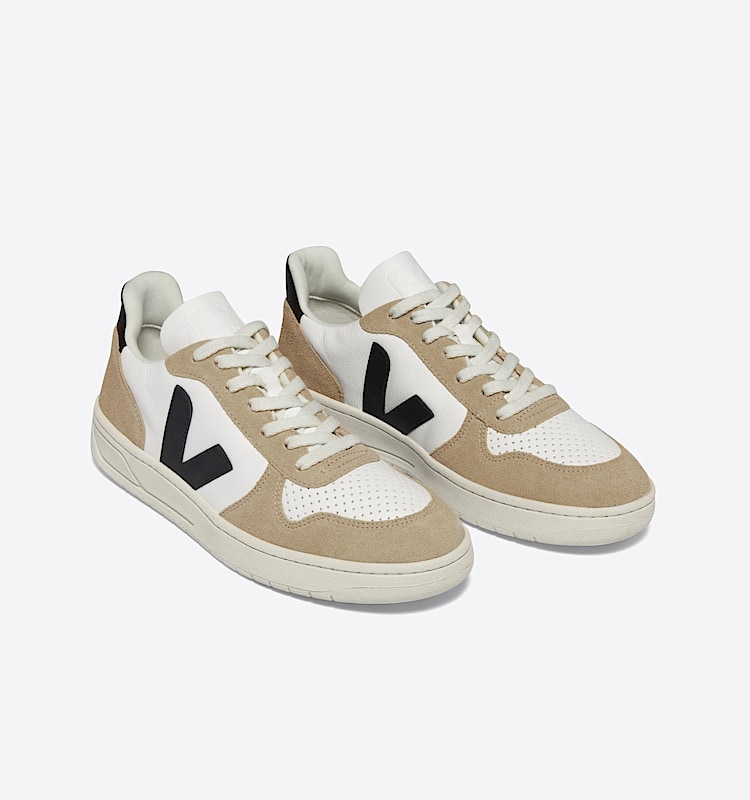 veja sneaker v-10 leder weiss VX0503138 Top view