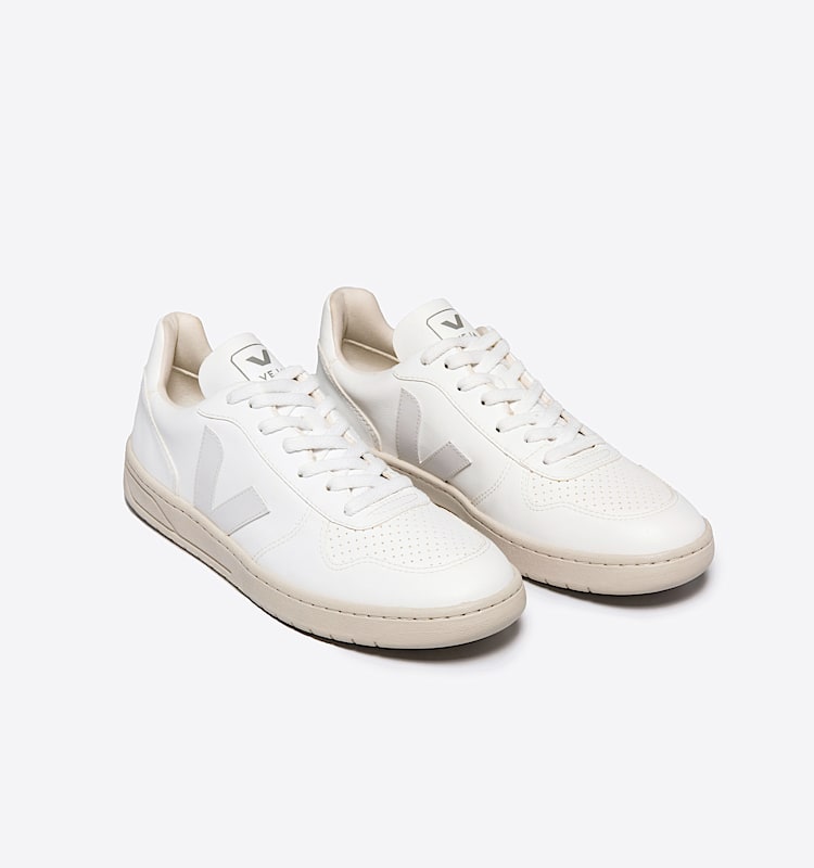 veja v-10 couro branco VX0702892