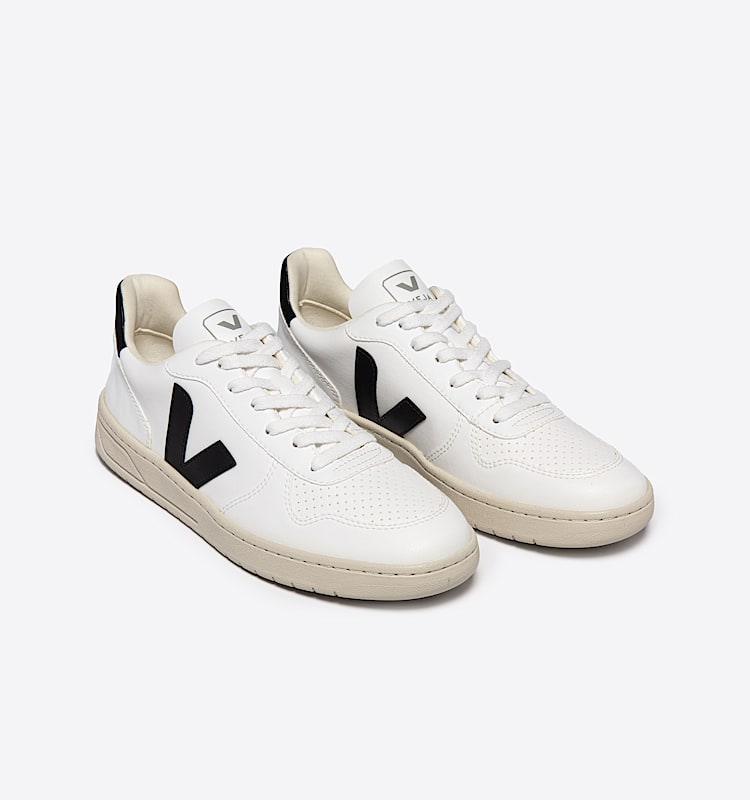 veja sneakers v-10 läder vit VX0702901 Top view