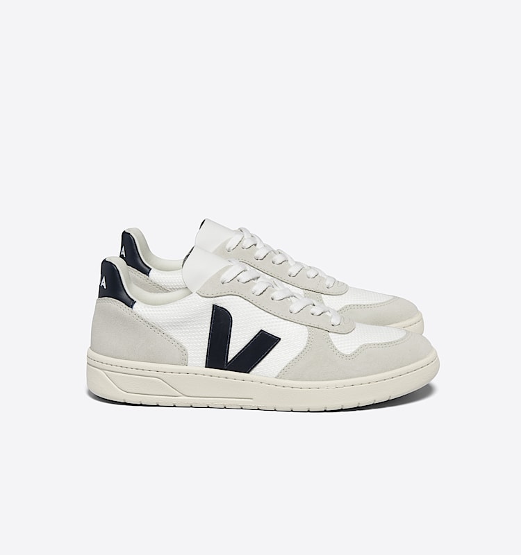 veja sneakers v-10 ekologisk-bomull vit VX0101380 Lateral view